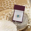 9ct Gold Blue Topaz And Diamond Cluster Ring - 10pts - D8420 Alternative Image