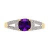 9ct Gold Amethyst And Diamond Ring - D84272 Alternative Image
