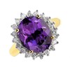 9ct Gold 4.1ct Amethyst And 1/2ct Diamond Cluster Ring - D8432 Alternative Image