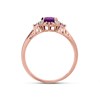 9ct Rose Gold Amethyst And Diamond Ring - D8451 Alternative Image
