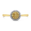 9ct Gold Yellow Sapphire And Diamond Cluster Ring - 8pts - D8461 Alternative Image