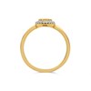 9ct Gold Yellow Sapphire And Diamond Cluster Ring - 8pts - D8461 Alternative Image