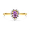 9ct Gold Amethyst And Diamond Cluster Ring - 7pts - D8472 Alternative Image
