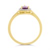 9ct Gold Amethyst And Diamond Cluster Ring - 7pts - D8472 Alternative Image