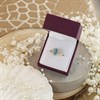 9ct Gold Blue Topaz And Diamond Cluster Ring - 10pts - D8475 Alternative Image