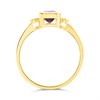 9ct Gold Rubover-Set Amethyst And Diamond Ring - D8480 Alternative Image