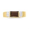 9ct Transverse Smoky Quartz And Diamond Ring - D8484 Alternative Image
