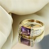 9ct Transverse Amethyst And Diamond Ring - D8485 Alternative Image