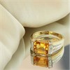 9ct Transverse Citrine And Diamond Ring - D8486 Alternative Image