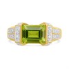 9ct Transverse Peridot And Diamond Ring - D8487 Alternative Image