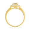 9ct Citrine And Diamond Cluster Ring - D8492 Alternative Image