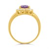 9ct Amethyst And Diamond Heart Cluster Ring - D8493 Alternative Image