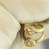 9ct Citrine And Diamond Heart Cluster Ring - D8494 Alternative Image
