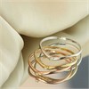 9ct Three Colour Diamond-Set Three Wave Rings - D8616 Alternative Image