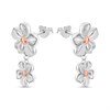 Hot Diamonds Silver &And Rose Gold Plated Forget Me Not Earrings - D9174 Alternative Image