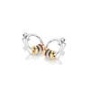 Hot Diamonds Silver And Gold Plated Trio Barrel Earrings - D9177 Alternative Image