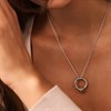 Hot Diamonds Silver & Gold Plated Trio Barrel Necklace - D9183 Alternative Image