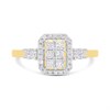 9ct Rectangular Diamond Cluster Ring, 1/2ct - D92109 Alternative Image