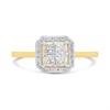 9ct Square Princess-Cut Centred Diamond Cluster Ring, 1/4ct - D92112 Alternative Image