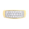 9ct Gold Three-Row Diamond Band Ring, 1/2ct - D92121 Alternative Image