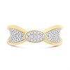 9ct Gold Bow-Like Diamond Cluster Ring, 1/4ct - D92122 Alternative Image