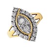 9ct Gold Marquise Diamond Cluster Ring - 15pts - D9212 Alternative Image