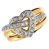 9ct Gold Diamond Heart Band Ring - 15pts - D9225 Alternative Image