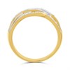 9ct Four Row Diamond-Set Woven Ring - D9327 Alternative Image