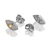 9ct White Gold Yellow Sapphire And Diamond Stud Earrings - 15pts per pair - D94107 Alternative Image