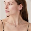 9ct White Gold Sapphire And Diamond Hoop Drop Earrings - 10pts per pair - D94109 Alternative Image