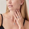 9ct Two Colour Gold Aquamarine And Diamond Stud Earrings - 1/4ct per pair - D94111 Alternative Image