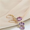 9ct Amethyst And Diamond Drop Earrings - D94122 Alternative Image