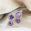 9ct White Gold Amethyst And Diamond Stud Earrings - D94126 Alternative Image