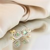 9ct Round Diamond And Emerald Fancy Stud Earrings - D94134 Alternative Image