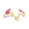 9ct Marquise Ruby And Diamond Stud Earrings - D94135 Alternative Image