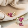 9ct Marquise Ruby And Diamond Stud Earrings - D94135 Alternative Image