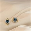 9ct Blue Topaz And Diamond Earrings - D94167 Alternative Image