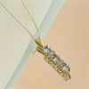 9ct Gold Blue Topaz And Diamond Necklace - D95130 Alternative Image