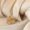 9ct Yellow Sapphire And Diamond Flower Necklace - D95150 Alternative Image