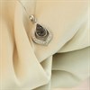 9ct White Gold Black And White Diamond Teardrop Necklace - D95157 Alternative Image