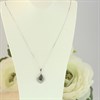 9ct White Gold Black And White Diamond Teardrop Necklace - D95157 Alternative Image