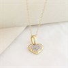 9ct Heart Shaped Diamond Cluster Necklace - D95161 Alternative Image