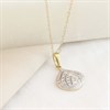 9ct Open Tear-Shaped Diamond Necklace - D95165 Alternative Image