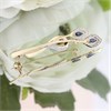 9ct Gold Marquise Sapphire And Diamond Broochs - D95169 Alternative Image