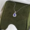 9ct White Gold Tanzanite And Diamond Necklace - D95301 Alternative Image