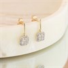 9ct Square Princess Cut And Round Diamond Cluster Earrings, 1/3ct/pair - D96100 Alternative Image