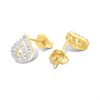 9ct Open Tear-Shaped Diamond Stud Earrings - D96103 Alternative Image