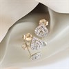 9ct Open Tear-Shaped Diamond Stud Earrings - D96103 Alternative Image
