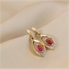 9ct Gold Marquise Ruby And Diamond Drop Earrings - D96108 Alternative Image