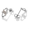 9ct White Gold Diamond Double Heart Stud Earrings - 10pts per pair - D9672 Alternative Image